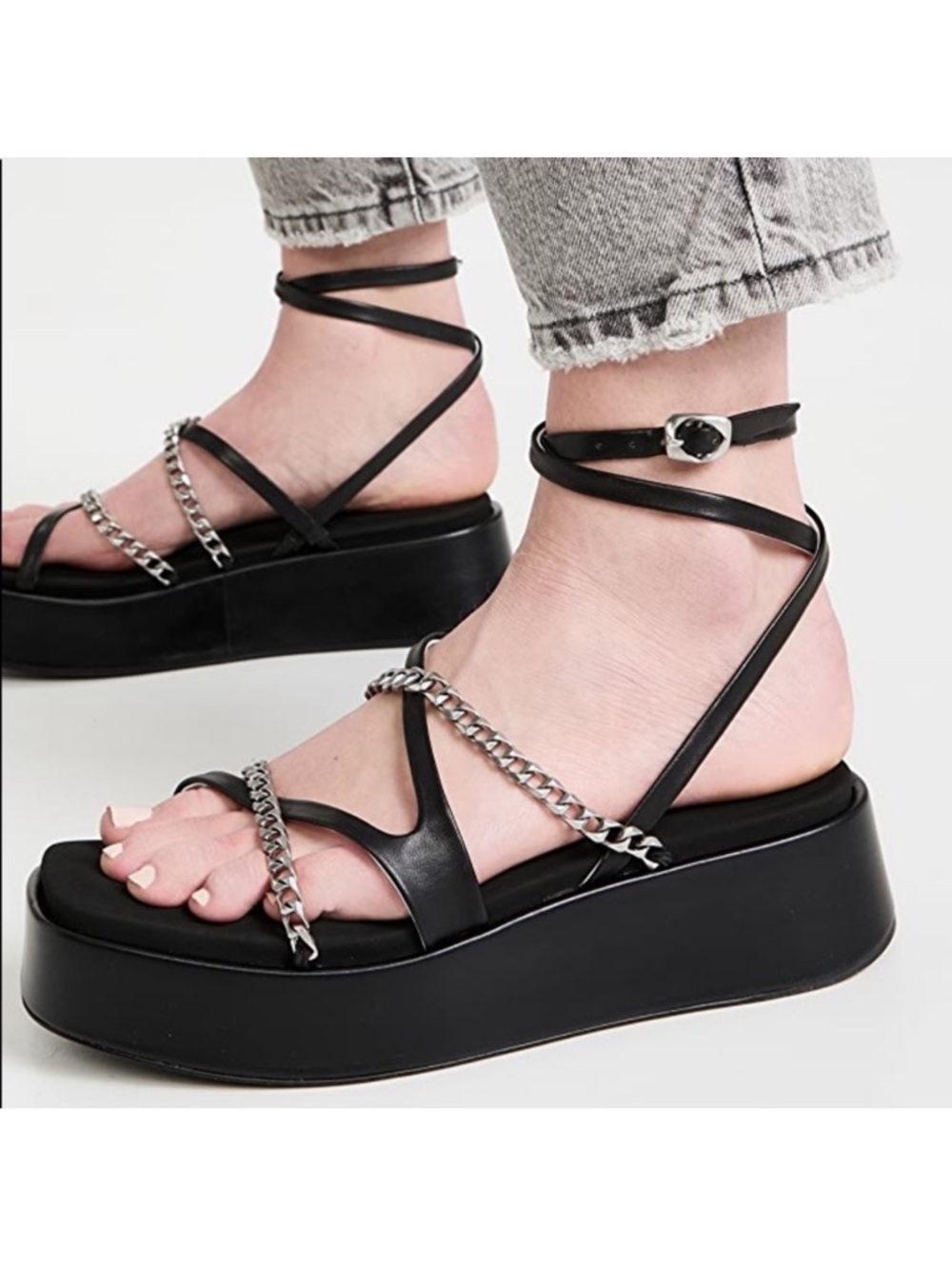 NWOT Rag‎ & Bone Black  Logan Platform Size 37.5